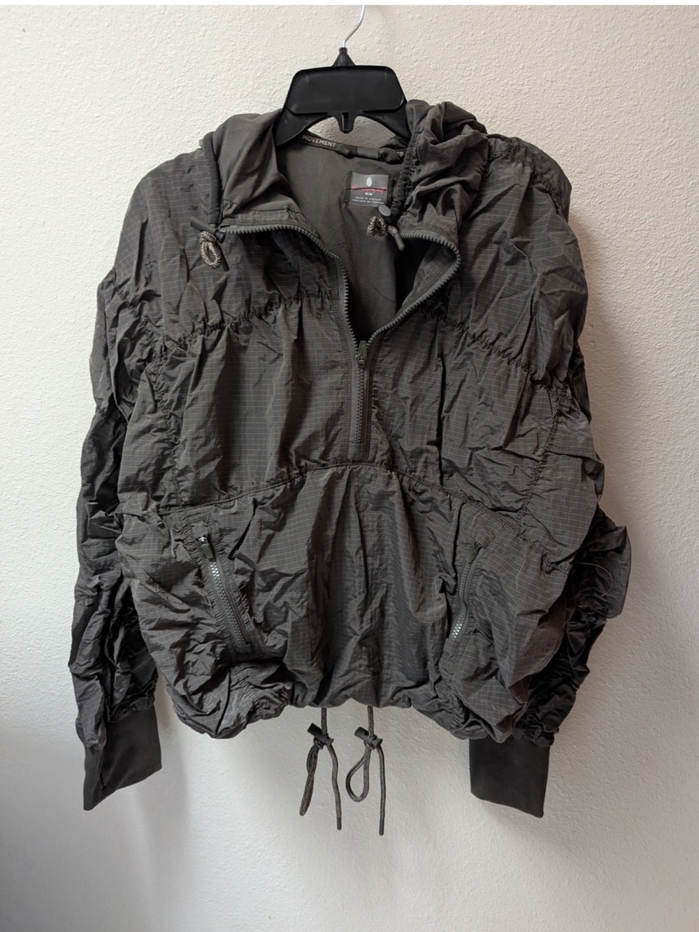 Free People FP Movement Happy Camper Pullover Pewter sz M